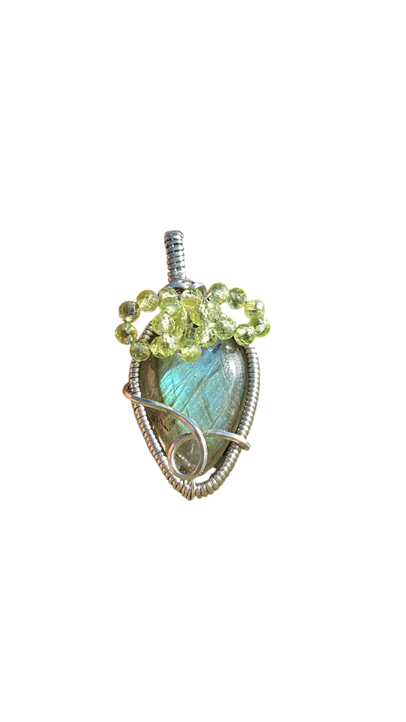 Blue Labradorite x Peridot Strawberry 🍓